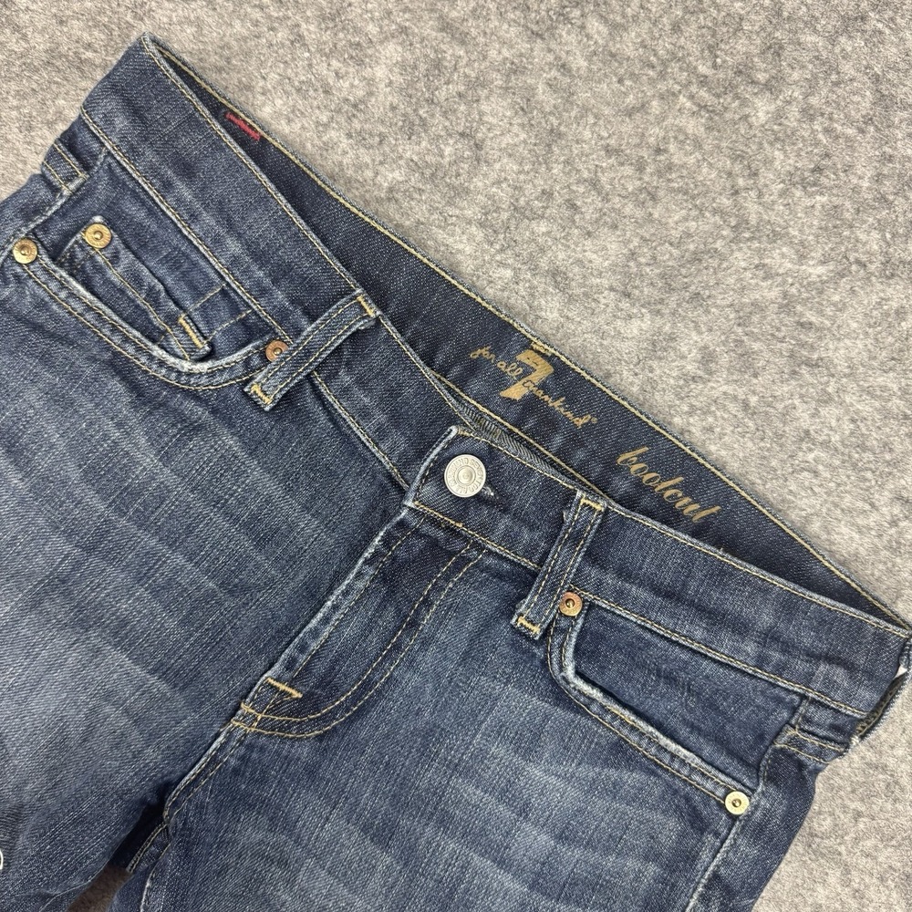 *CROPPED 7 For All Mankind Bootcut Denim Cut-Off Shorts‎ Womens Size 27